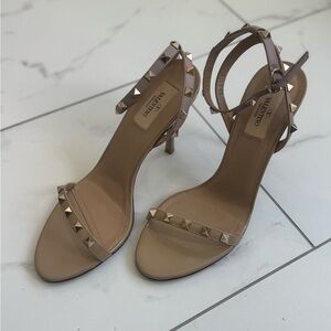 Valentino Women's Beige Studded Heels